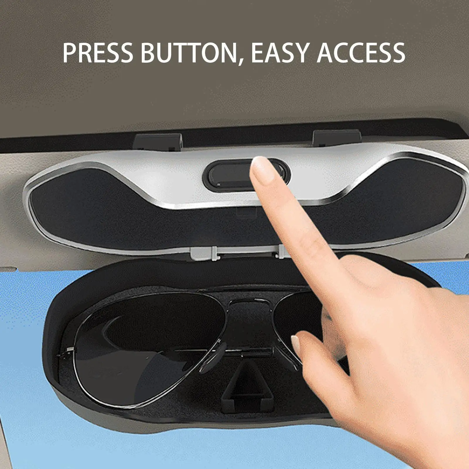 

Car Visor Sunglasses Holder Auto Sunglasses Holder Sleeve Protector Eyeglass Organizer Portable for Travel Beach Driving Daily