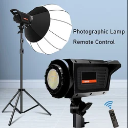 COB Photography Light Kit 300W LED Video Studio Daylight-Balanced Lamp Portrait Flash Studio Accessories Soft box 3 Colors Light