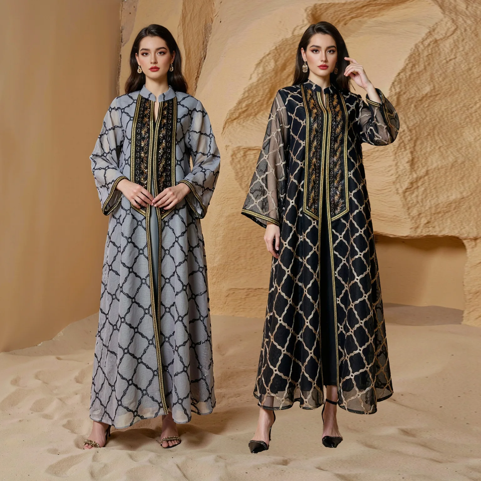 

Женское платье для Ид, вышитая абайя, джалабия из Дубая, платья для Рамадана, длинные вечерние платья, арабское длинное платье, марокканский кафтан 2026