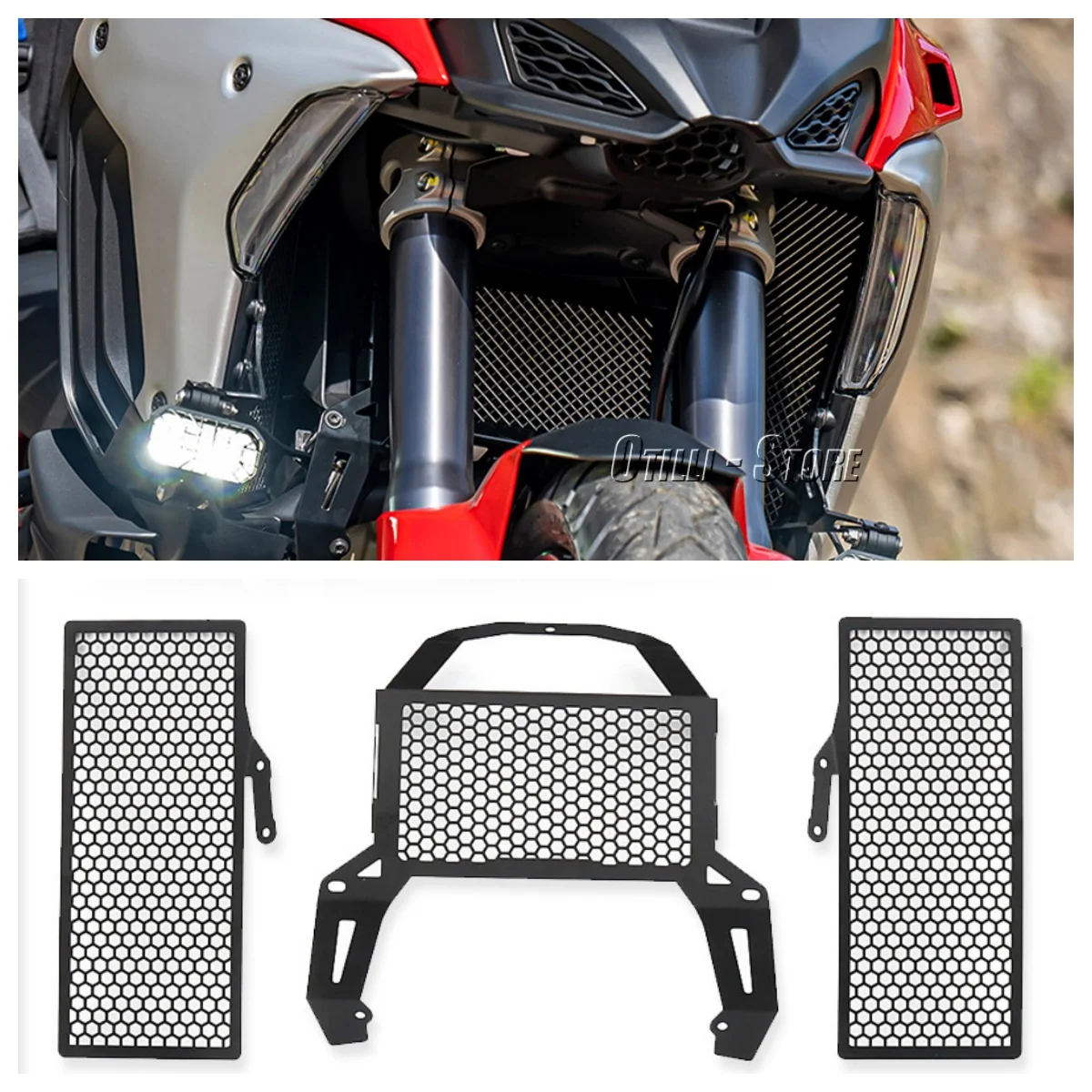 

For Ducati Multistrada V4 MULTISTRADA V4 2021 2022 Motorcycle Accessories Radiator Grille Cover Left Right Oil Cooler Guard
