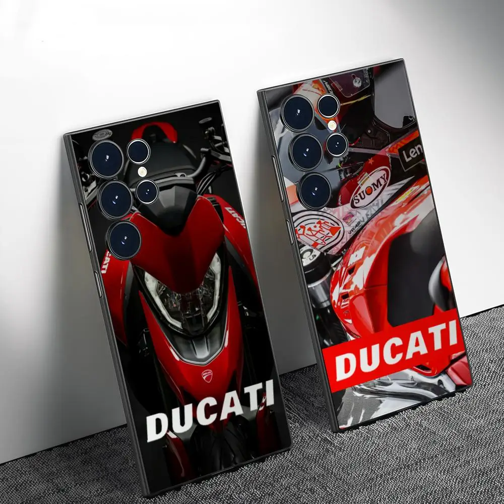 

Motorcycle D-Ducaties Phone Case For Samsung Galaxy S25 S24 S22 S23 Ultra S21 S20 Plus Frosted Full Soft Case