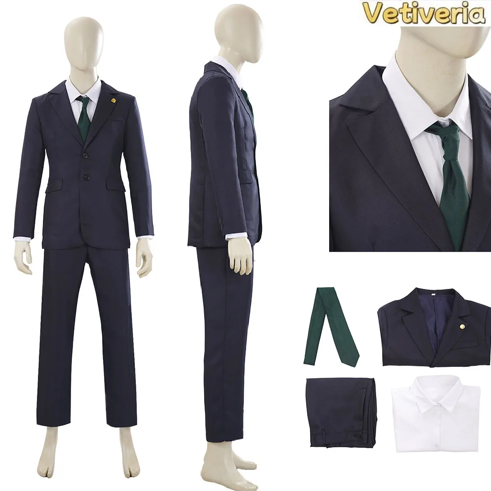 Anime Hiromi Higuruma Cosplay Costume Fantasy Black Blazer Pants Shirt Necktie Suit Men Male Halloween Carnival Party Clothing