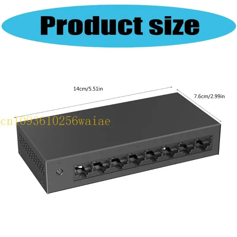 652F Metal 8 Port Gigabit Switchs Auto MDI/MDI X Detection Energy Saving Switches Ethernet for Office Home