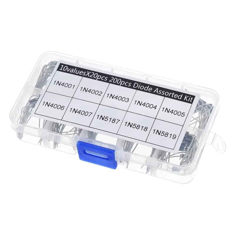 200PCS 10 types, each with 20PCS rectifier diode set 1N4001-1N4007--1N5817-1N5819