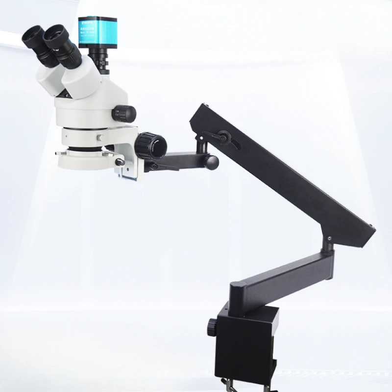 

Trinocular microscope GP45T1-560H gimbal rocker arm bracket 7-45 times high-definition electronic camera CCD photo storage