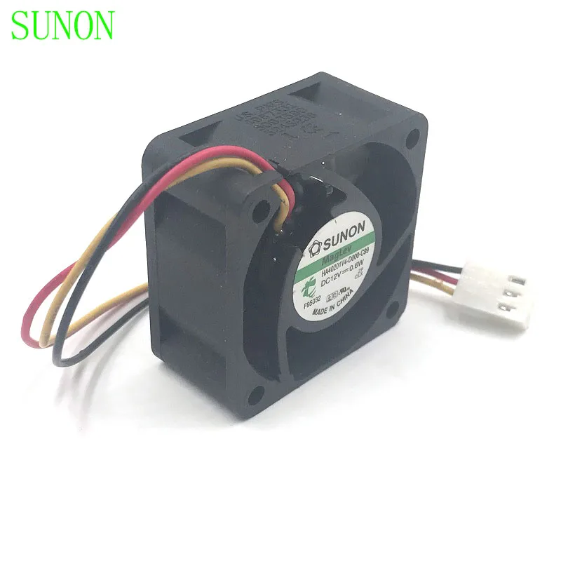 

For Sunon HA40201V4-D000-C99 4cm 4020 12V 0.6W 3wire silent axial cooling fan 5500rpm 15.5dBA 8.9CFM