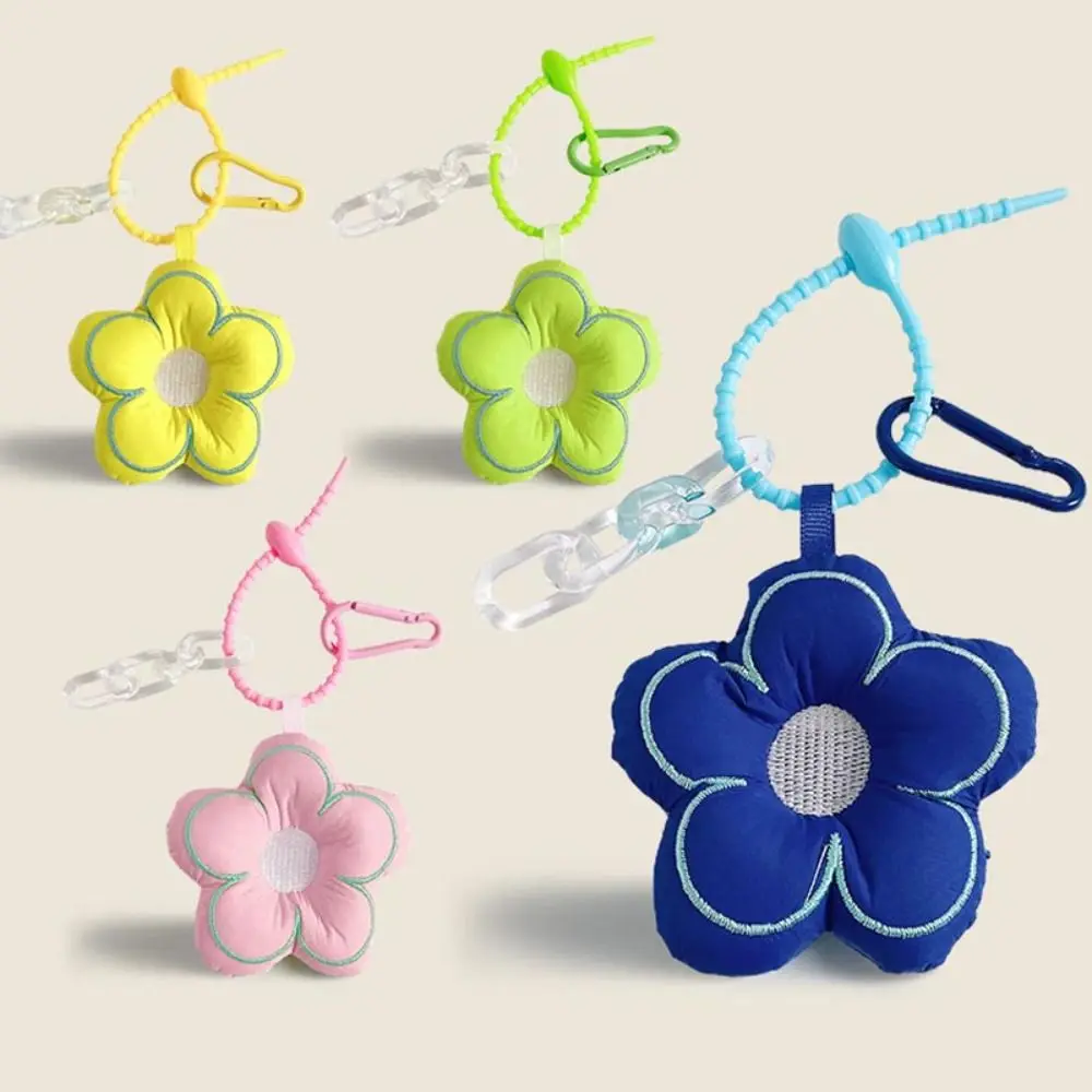 Creative Fabric Flower Keychain Simple Stuffed Sunflower Pendant Simple Soft Cotton Sakura Key Buckle