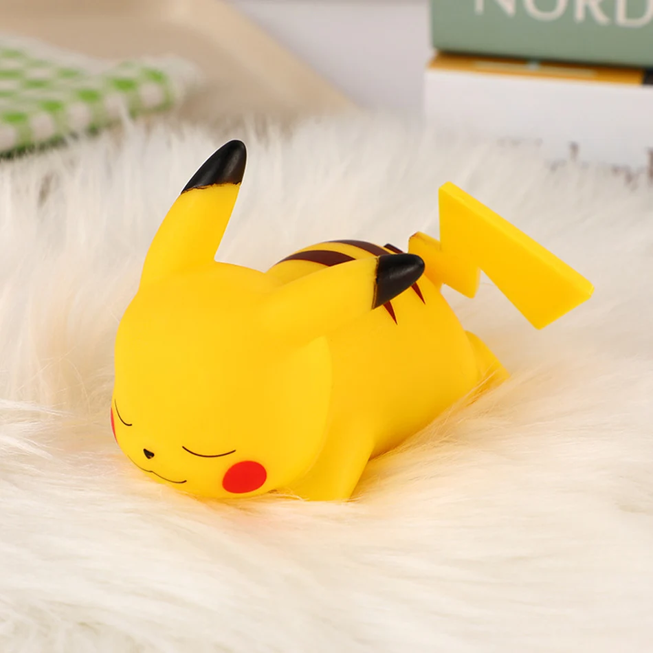 12cm Pokemon Pikachu Night Light Anime Figure Cute Bedside Lamp For Bedrooms Ornaments Children\'s Luminous Toys Christmas Gift