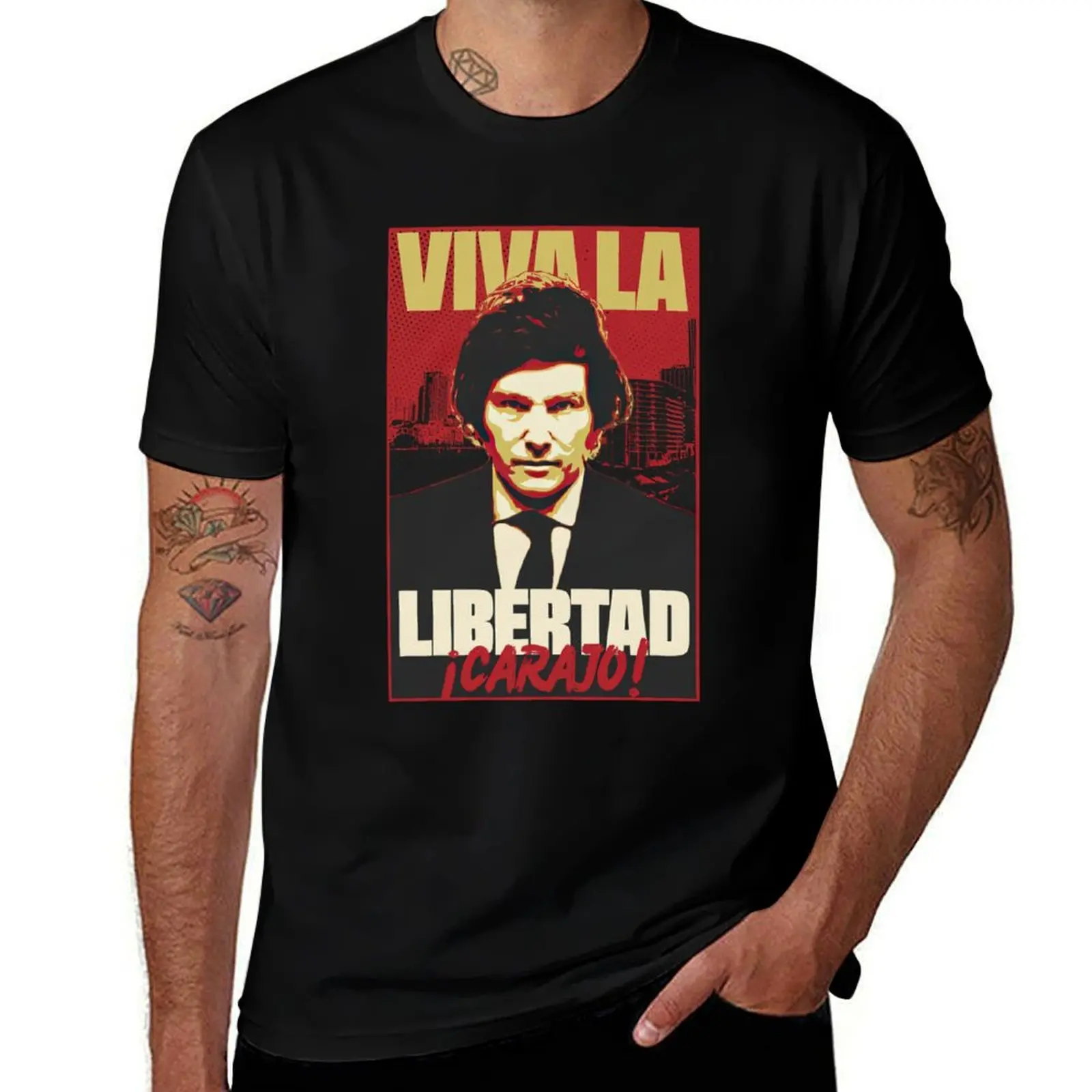 

Libertarian Javier Milei T-Shirt cotton t shirts high quality cotton tshirt 100% man t shirts high quality luxury brand T-shirt