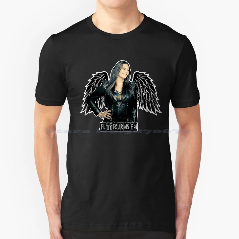 Floor Jansen T Shirt 100% Cotton Tee Floor Jansen Floor Nightwish After Forever Music Finland Industrial Metal Symphonic Metal