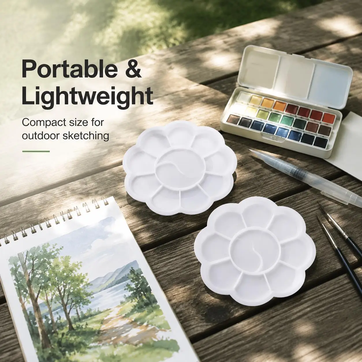 5-10PCS/Set Flower Paint Palette Plum Blossom Shape Portable Mixing Trays Drawing Props Suitable for Beginners&Professionals ZYF