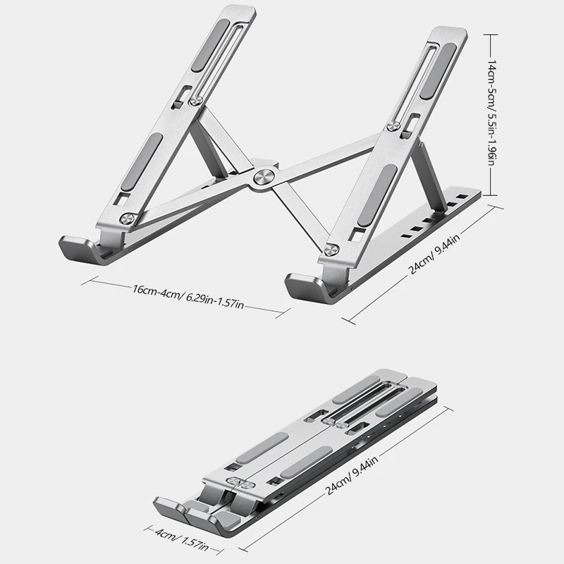 Portable Laptop Aluminium Stand Foldable Notebook Stand For Lapdesk PC Computer Cooling Bracket Laptop Holder