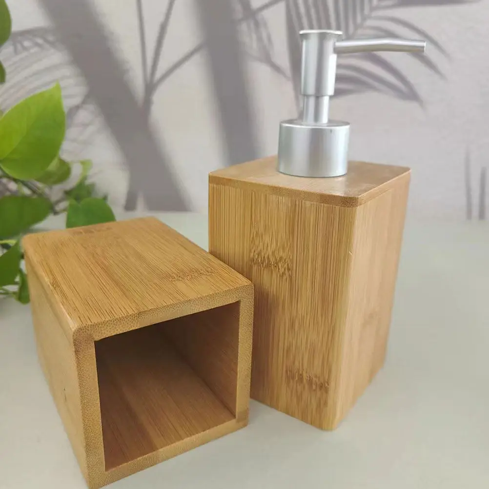 

Набор высококачественных бамбуковых аксессуаров для ванной комнаты: органайзер для столешницы, дозатор для шампуня, дозатор для мыла, держатель для зубных щеток