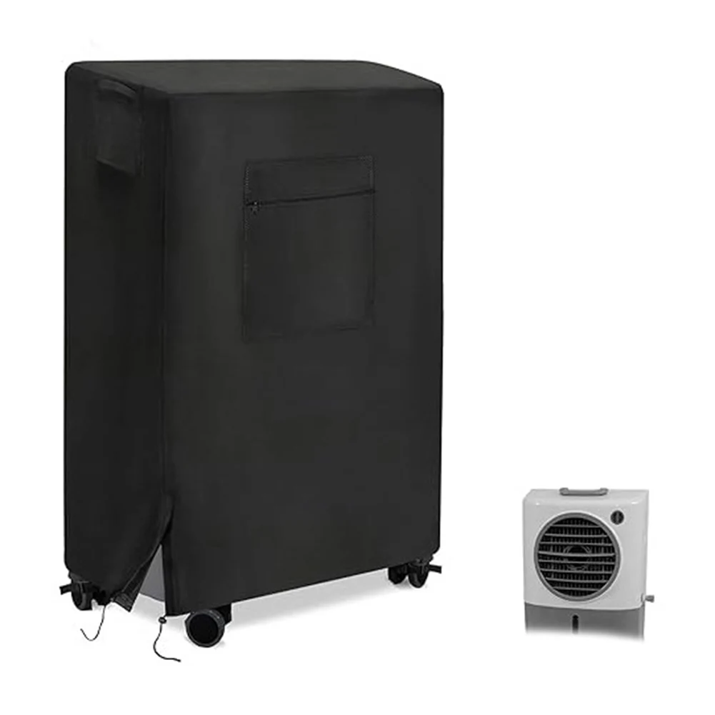 Black Air Cooler Cover Wind And Snow Protection Waterproof for custom Fit for Easy On Installation For Outdoor Use