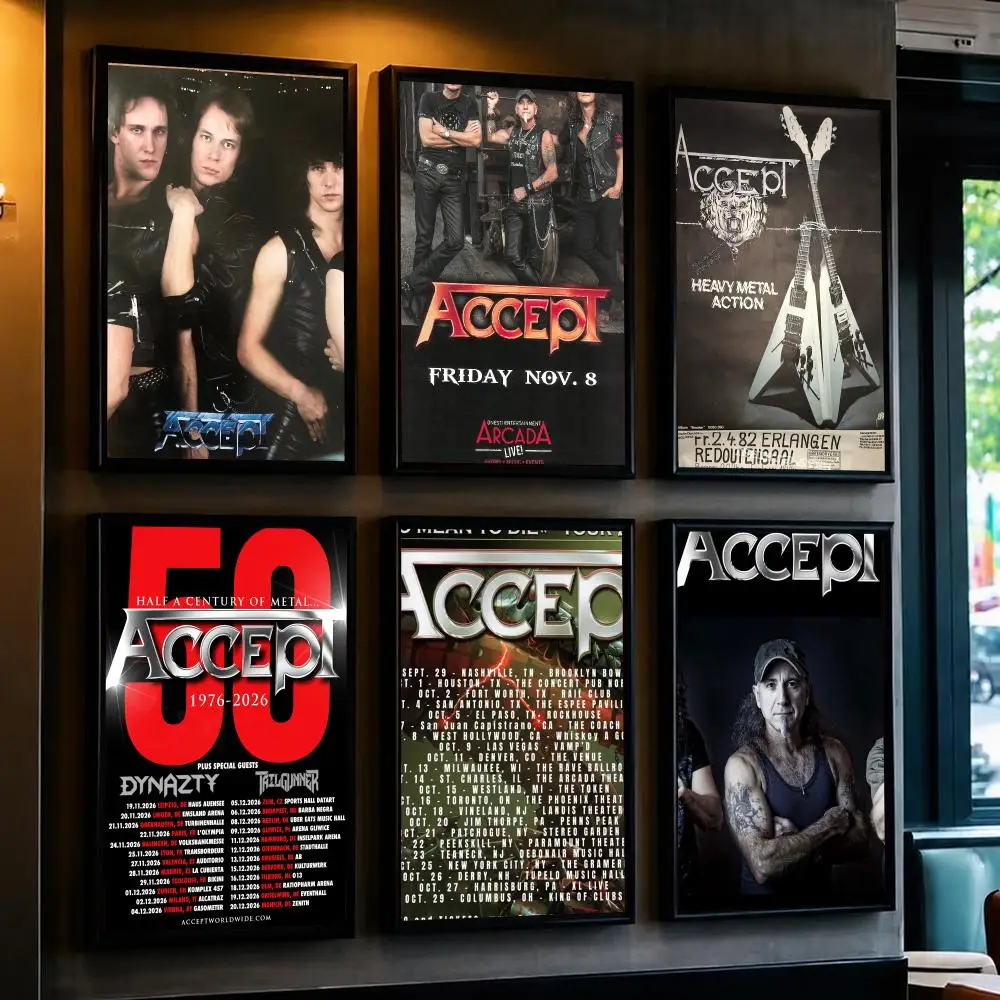 band A-Accept-T Poster Removable Wall Sticker for Home Cafe Bar Office Interior Decor