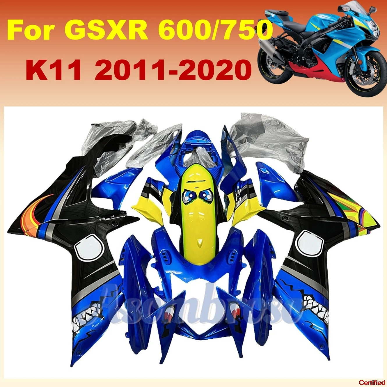 Shark Stickers Moto Fairing kit for GSXR600 GSXR750 2011 2020 2019 2018 2016 2012 2013 2015 2017 2014 GSXR 600 11-20
