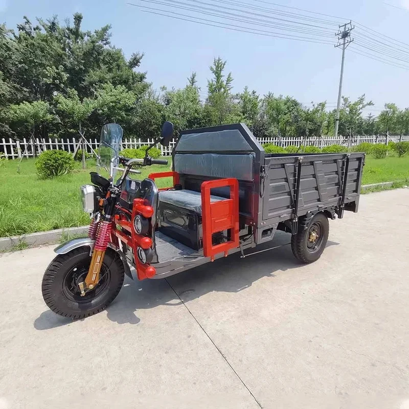 Tricycle++Motorcycles Trike- China 3-Wheel 60V Cargo Tricycles 1 Ton Heavy Duty With Load Adults
