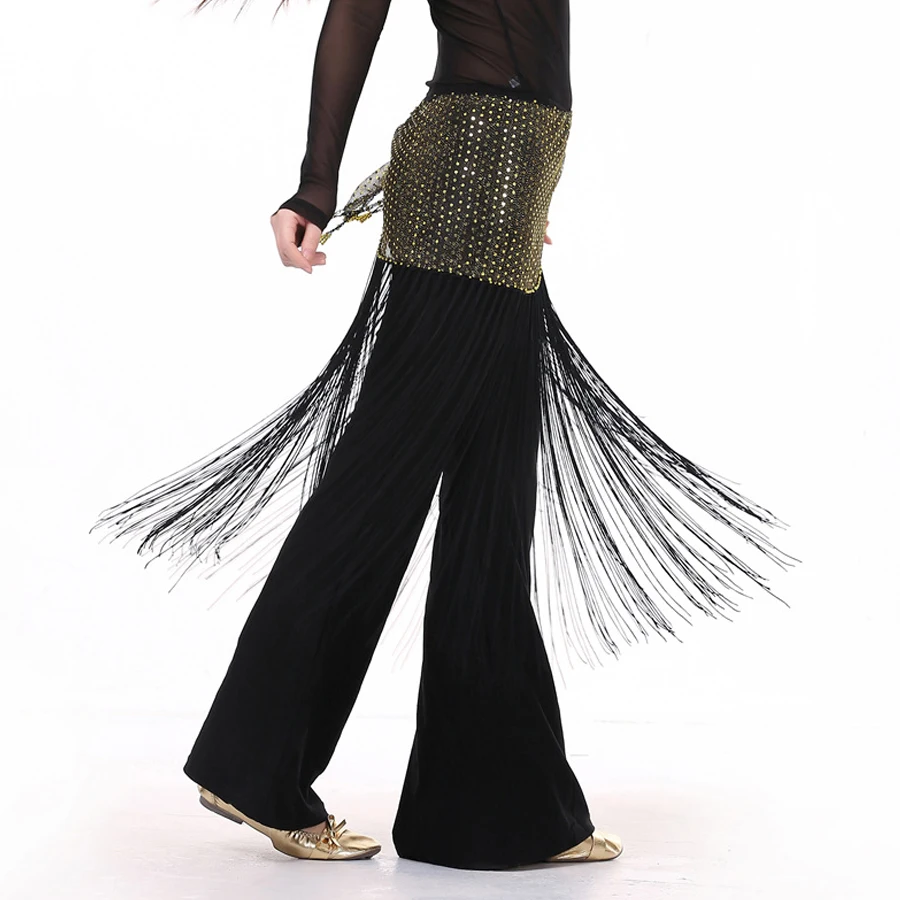 Akcesoria do tańca brzucha w nowym stylu Cekinowy łańcuszek do tańca Sukienka do tańca Frędzle Pas Bellydance Frędzle Szalik na biodra
