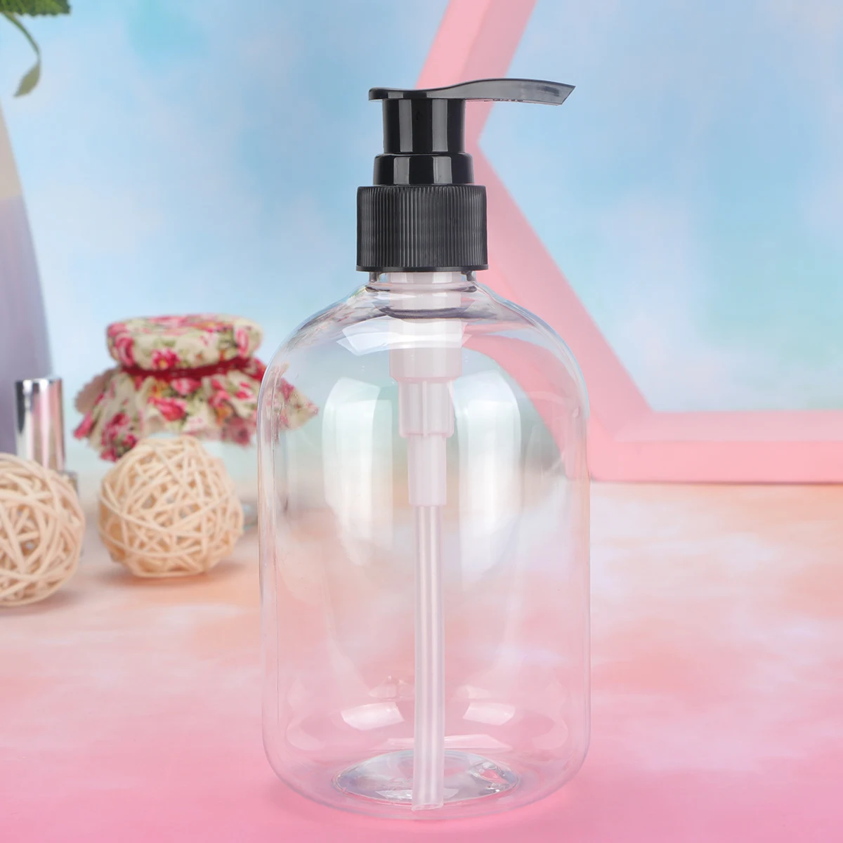 

5 Pcs Storage Holder Empty Cream Bottles Disinfectant Refillable Lotion Plastic