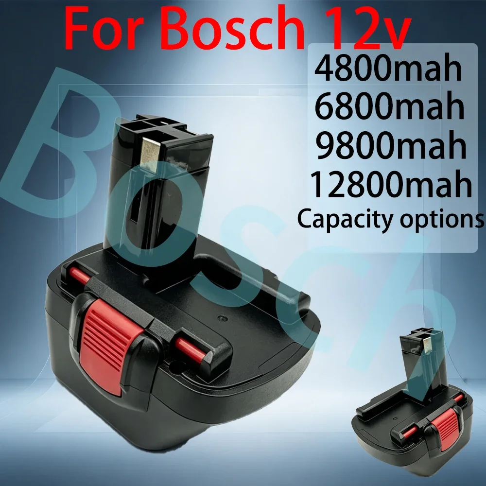 12800mAh High Capacity 12V Rechargeable Battery for Bosch PSR GSB GSR 12VE-2 AHS, Replace BAT043 BAT045 BAT046 BAT049