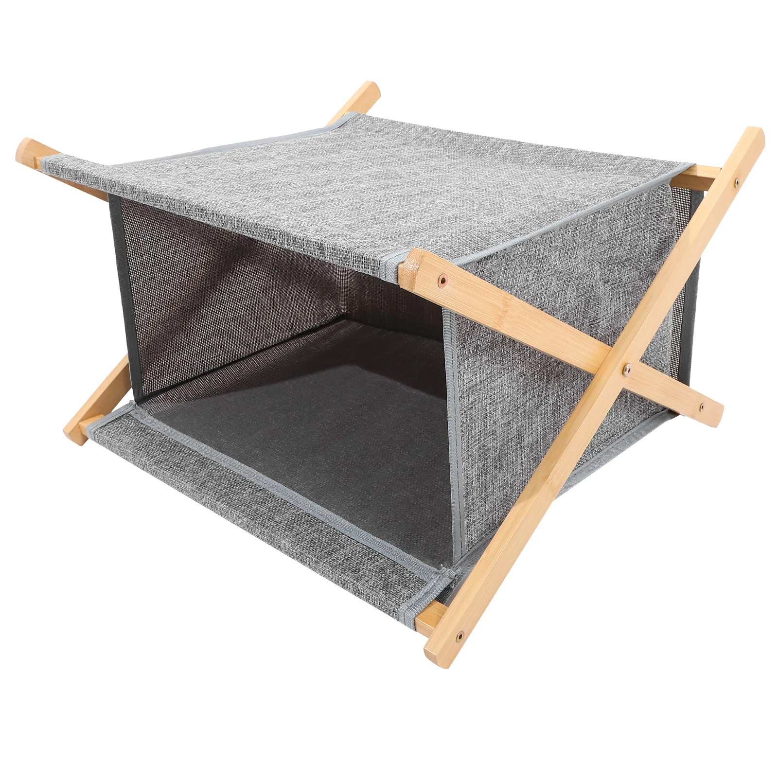 

Collapsible Laundry Basket Foldable Storage Hamper Household Dirty Clothes Basket Lightweight Bamboo Frame for Home