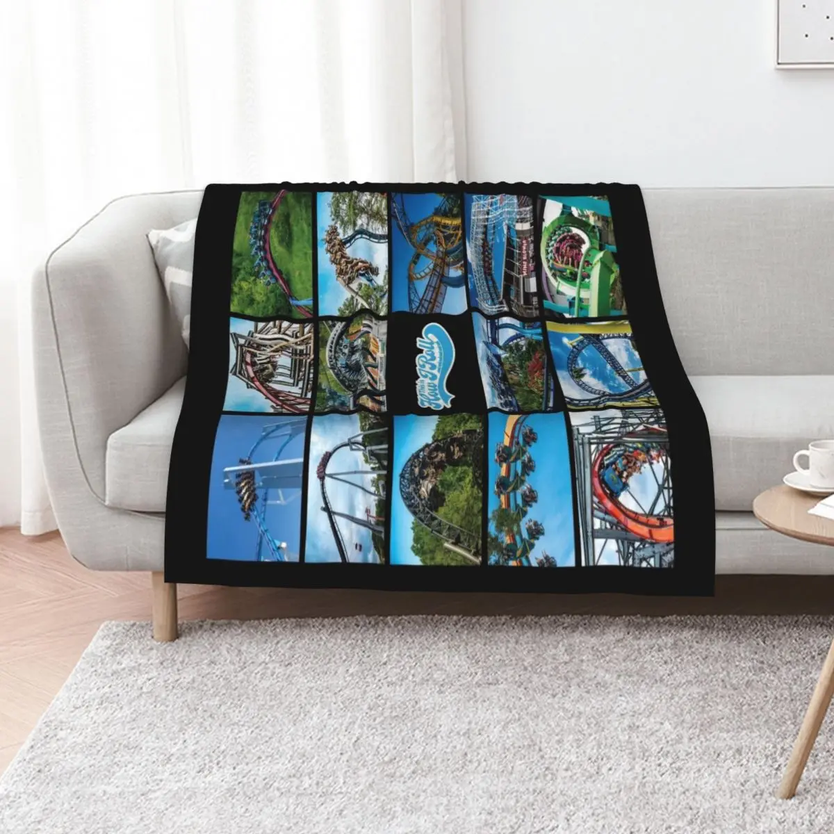 This is How I Roll Roller Coaster Collage Throw Blanket Bed for winter Tourist Thin Hairy For Decorative Sofa Blankets