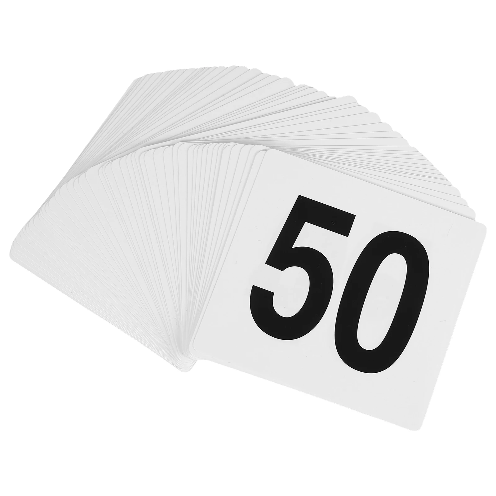 

50pcs Pvc Table 1-50 Double Sided Place For Wedding Restaurant Banquet Seating Signs Number Tags Reception Party Seat Table