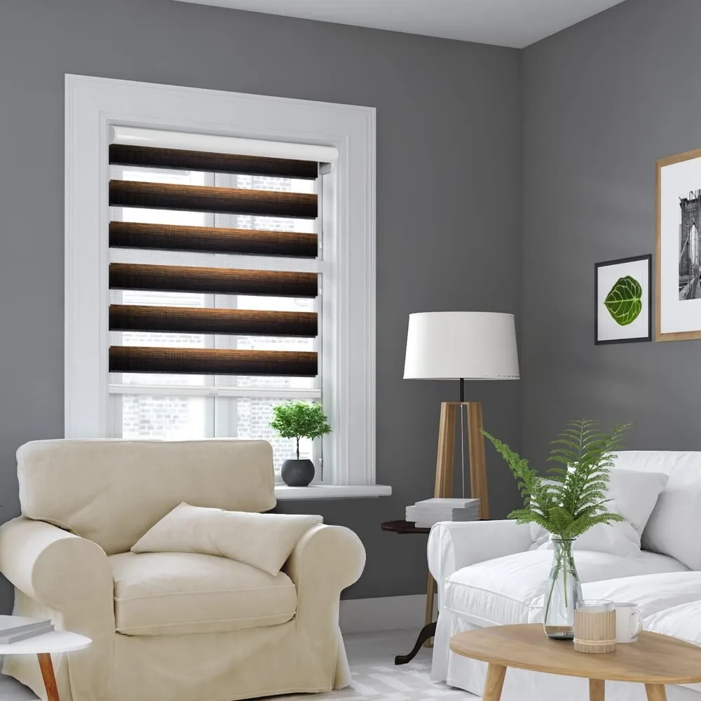 Tende per finestre Zebra senza fili - Tonalità personalizzate per finestre con opzioni a coda lunga