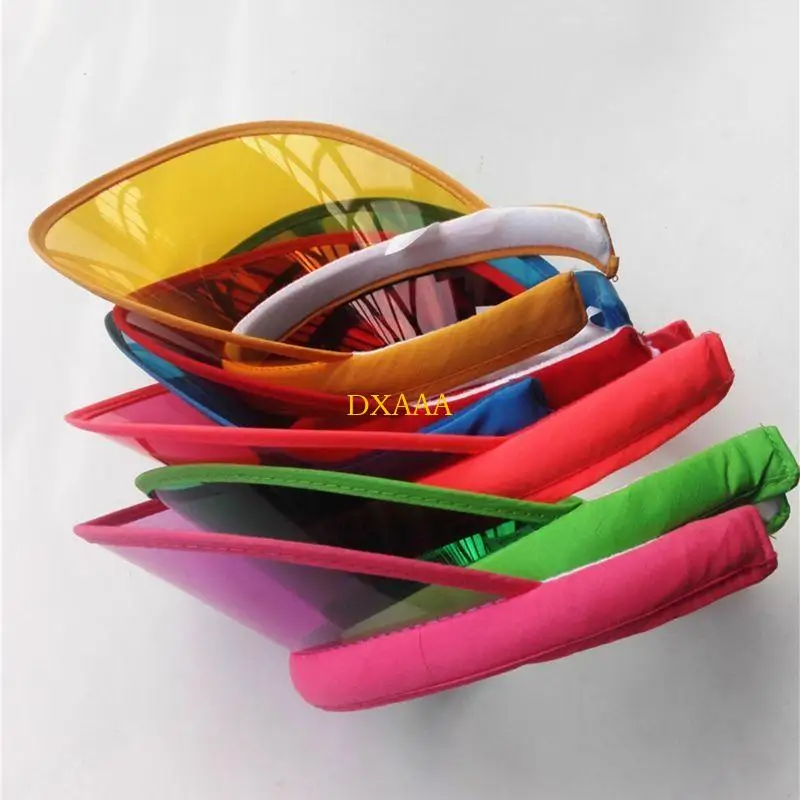 DXAA Summer Sunscreen Open Top for Sun Visor Hat PVC Plastic Wide Brim Sport Beach