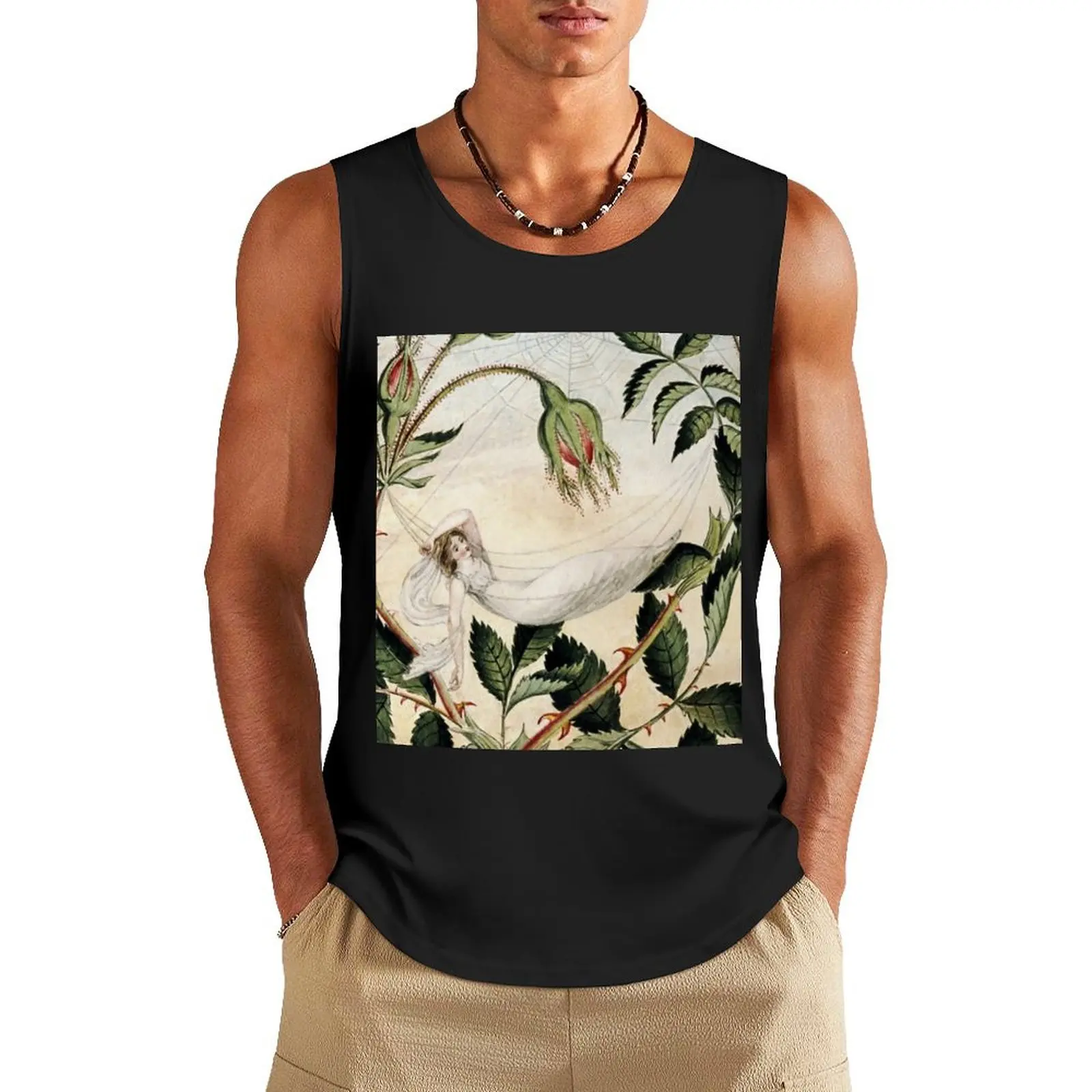 

“Fairy Resting In A Hammock” by Amelia Jane Murray Tank Top sleeveless shirts bodybuilding t-shirt gym shirts