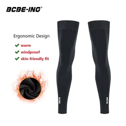BCBE Cycling Leg Warmers Soft Shell Deep Winter Thermal Fleece Leg Protection Cover Mtb Bike Sport Football Running Leggings