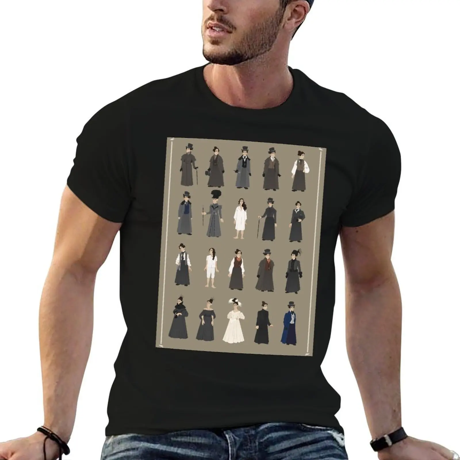 Anne Lister Season 1 Outfits T-Shirt man t shirts cotton t shirts for man slim fit men t shirt cotton 100% T-shirt