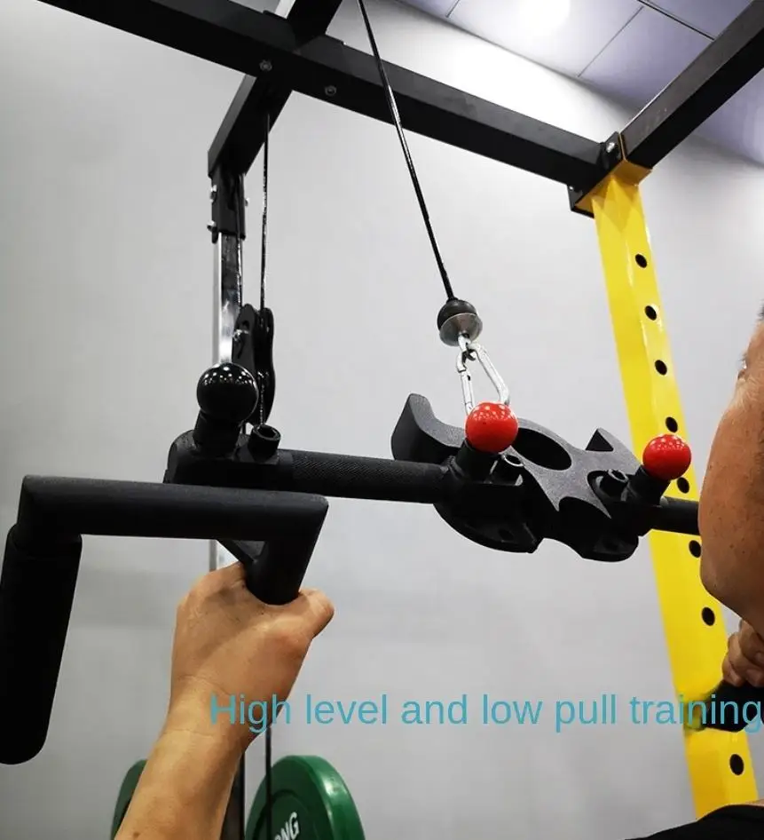 Acessórios de fitness comercial multi função ginásio ajustável lat pull down bar remo volta treinamento lidar com apertos de exercício