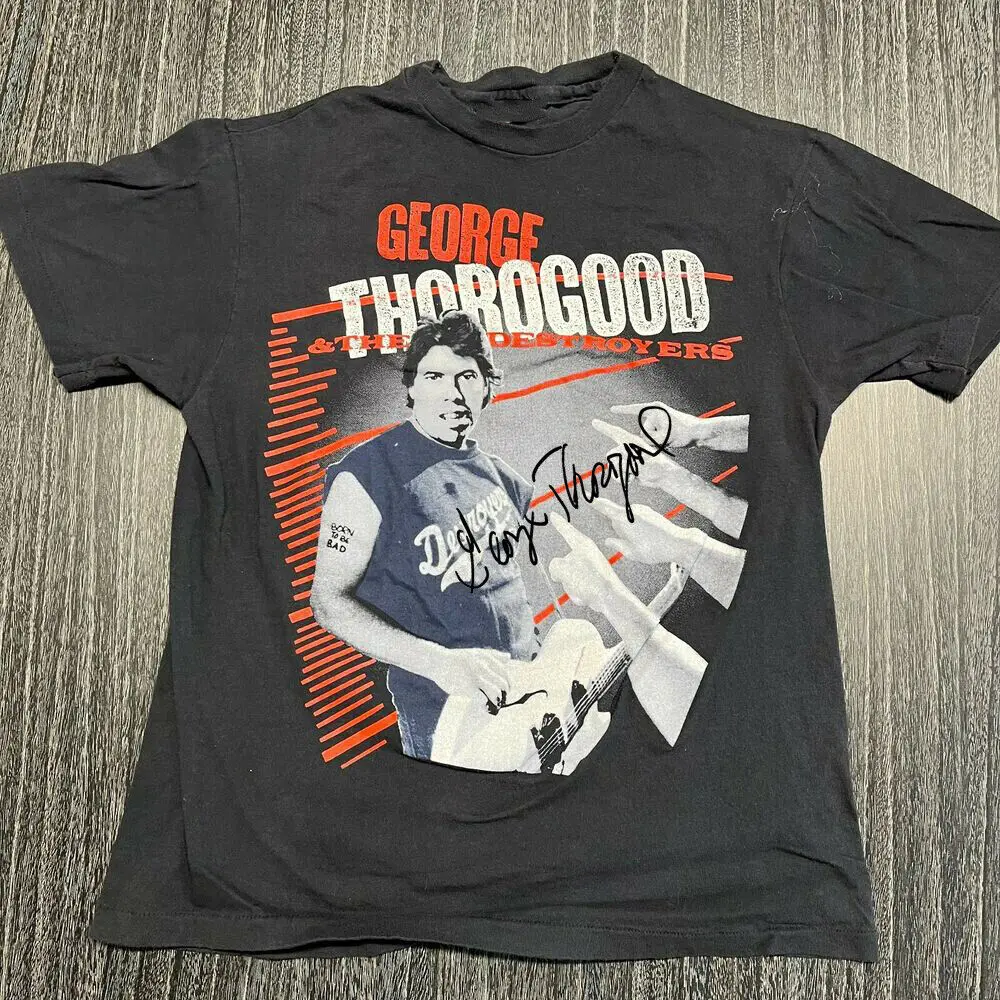 VINTAGE GEORGE THOROGOOD & THE DESTROYERS TOUR Shirt Black Unisex S-5XL CC2179