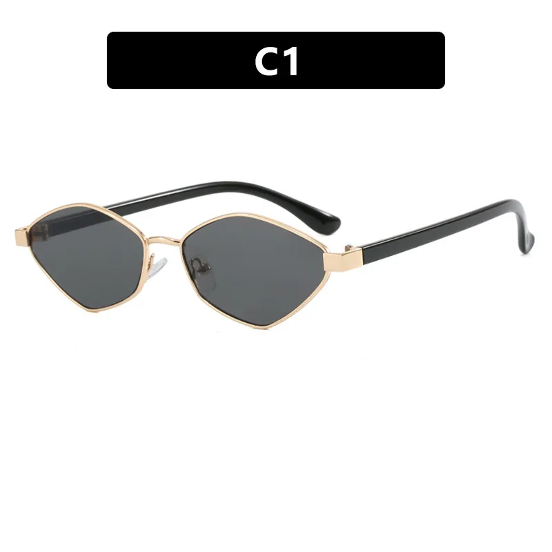 8068 Small Frame Diamond Shape Irregular Sunglasses New Polygon Cat Eye  gafas en tendencia  Shades free shippiing items for