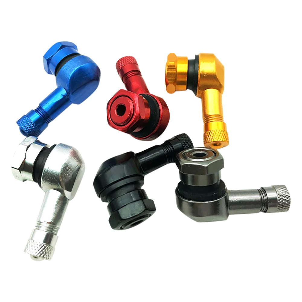 1PCS Aluminum Alloy Valve Motorcycle Rim 90 Degree Angle Motorcycle Wheel Tire Tubeless Valve Stems For Rim Wheel Parts