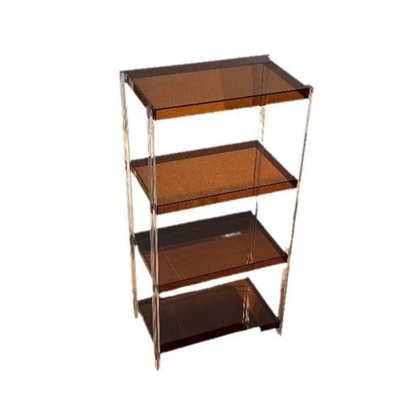 

Acrylic shelf bathroom bathroom rack transparent floor multi-layer storage rack display living room bedroom bookshelf