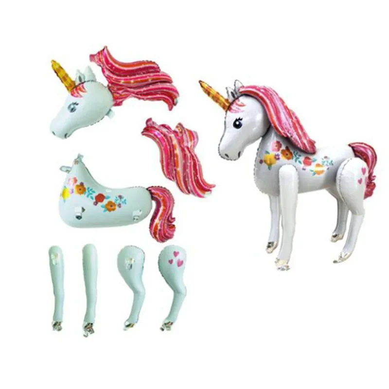 Palloncino unicorno 3D decorazione regalo di compleanno assemblare grande palloncino unicorno tridimensionale decorazione della fase della festa di compleanno