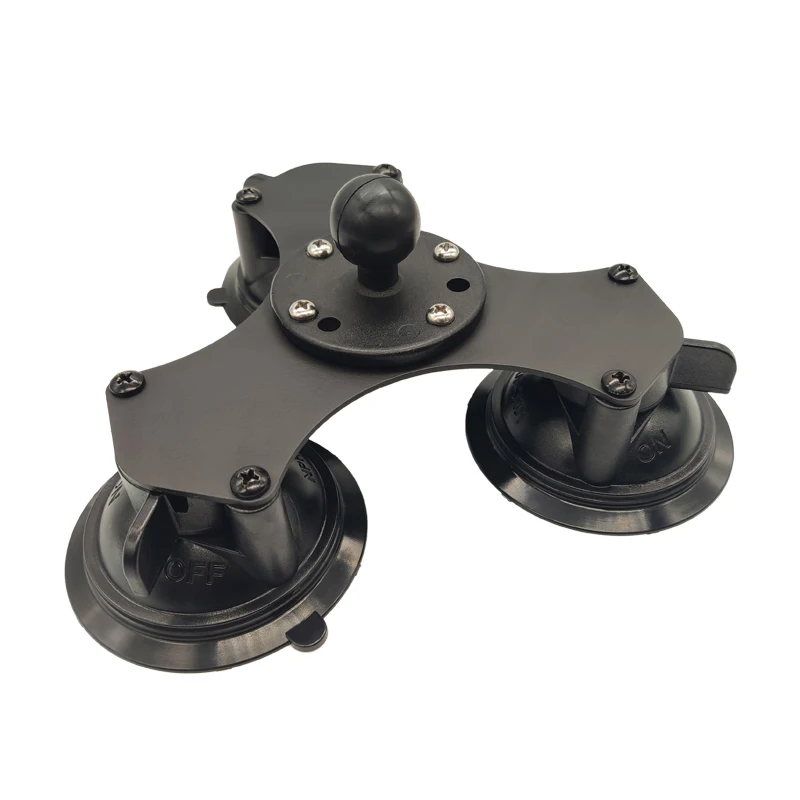 

Triple Suction Cup Mount Twist Lock Base with 1.5 Inch Ball Base Mount for RAM Phone Holder