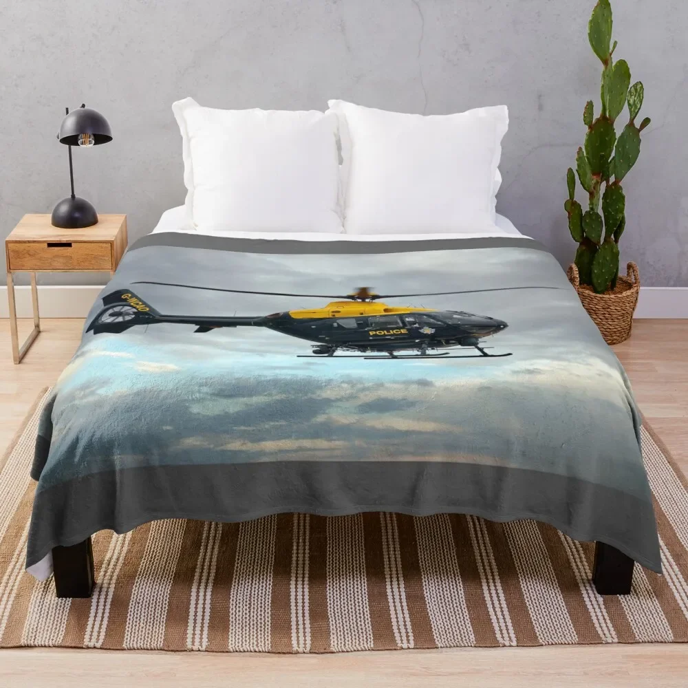 

Police Eurocopter EC135T2 Throw Blanket All Season Lightweight Soft Blanket for Bed