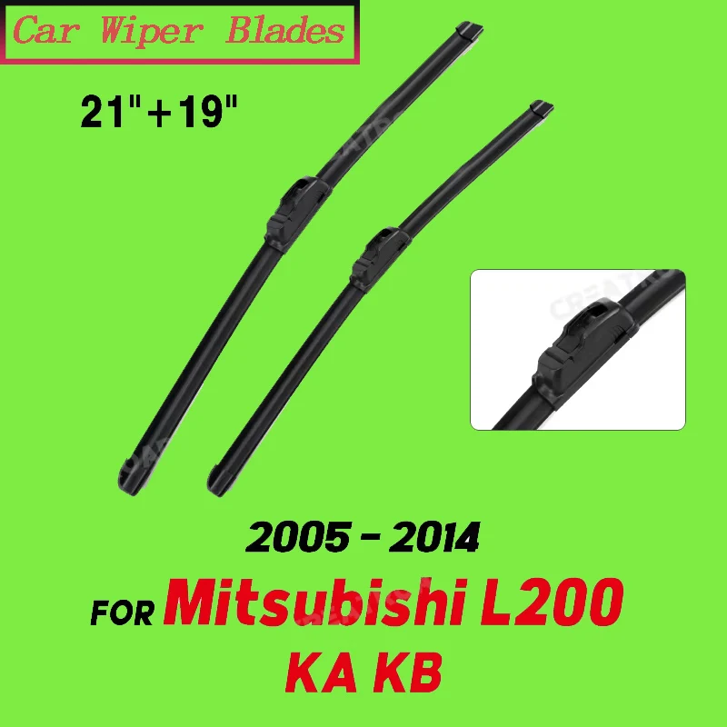 

Wiper Front Hybrid Wiper Blades For Mitsubishi L200 KA KB 2005 - 2014 Windshield Windscreen Window Rain Brushes 21"+19"