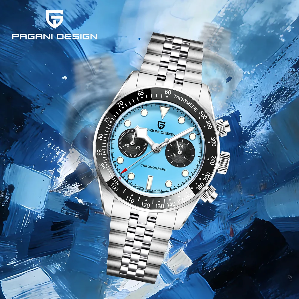 2026 New PAGANI DESIGN BB Panda Luxury Quartz Watch For Men Sapphire Mirror 100m Waterproof Fashion Sports Chronograph Watch