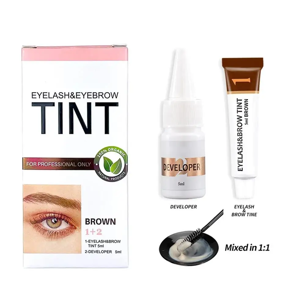 1 Set Kit tinta per sopracciglia per ciglia Fast Tint Gel colorante per sopracciglia crema per sopracciglia nero/marrone/caffè rinforzatori per sopracciglia Mascara strumenti per il trucco