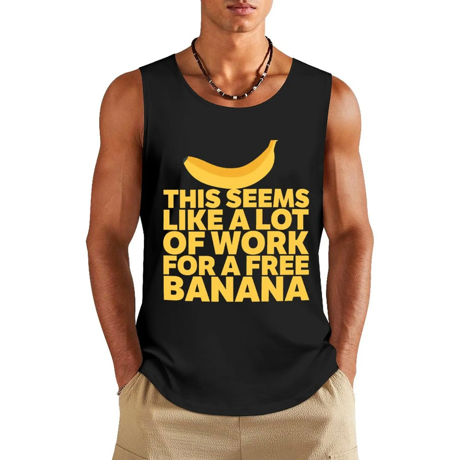 This Seems Like A Lot Of Work For A Free Banana Tank Top man vest summer