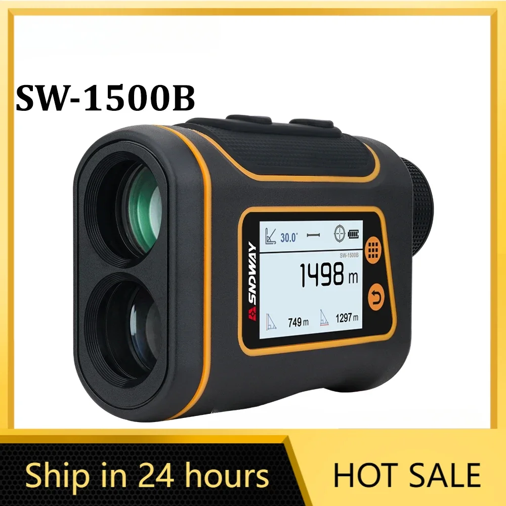 

SNDWAY Telescope Laser Range Finder Digital Distance Meter Hunting Monocular Golf Rangefinder LCD Display Roulette Tape Measure