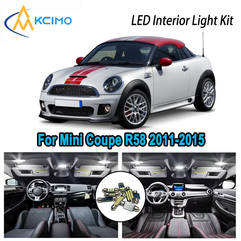 

High-Quality LED Interior Kit for Mini Coupe R58 2011-2015 2012 2013 2014 Premium Error-Free Dome Map Trunk Automotive Lamps