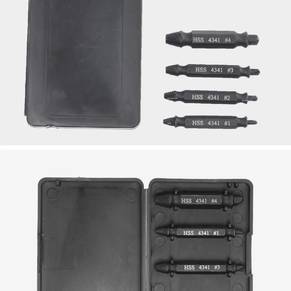 Damaged Bolt Extractor Set Broken Screw Remover Tool Kit Stripped Fastener Removal Carbon Steel Professional Repair Gadget