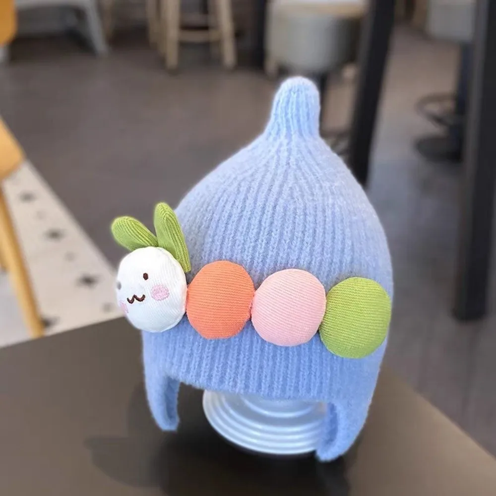 

Cute Winter Warm Kids Beanie Cap Windproof Soft Cartoon Knitted Hat Ear Protection Thicken Earmuffs Hat