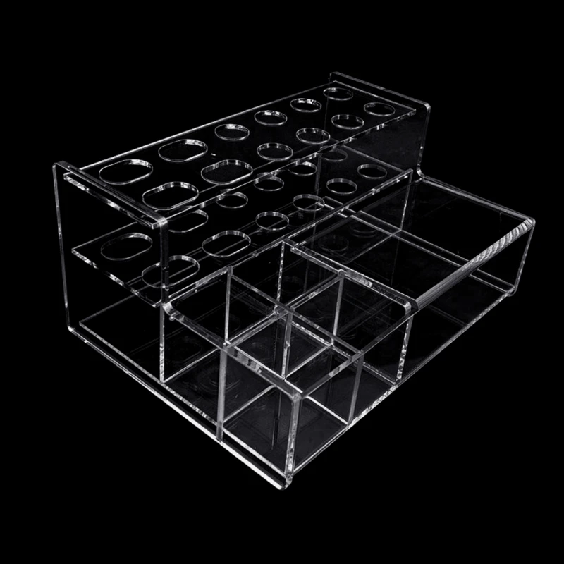 Clear Dental Acrylic Composite Resin Placement Holder Stand for Syringes Applicator Dispenser Organizer Bonding Storage Box Tool