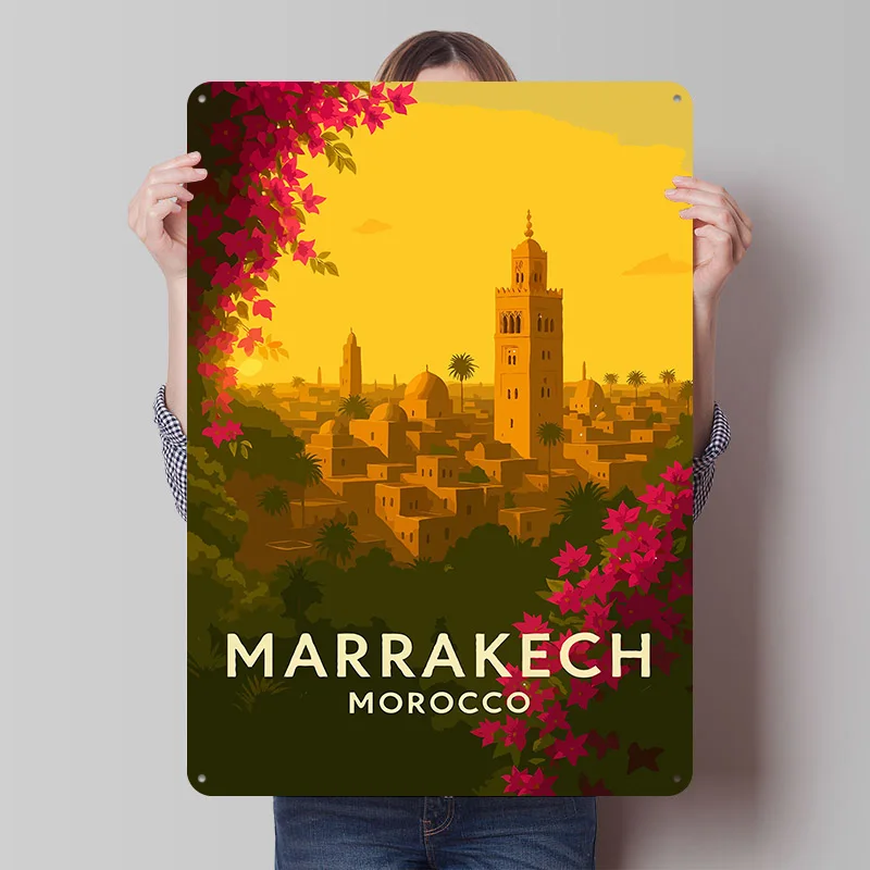 Marrakesch Bar-Accessoires für Heimdekoration, Wohnzimmer-Dekoration, gemütliche Poster an der Wand, Dekorationen, Vintage-Metallplattenkunst